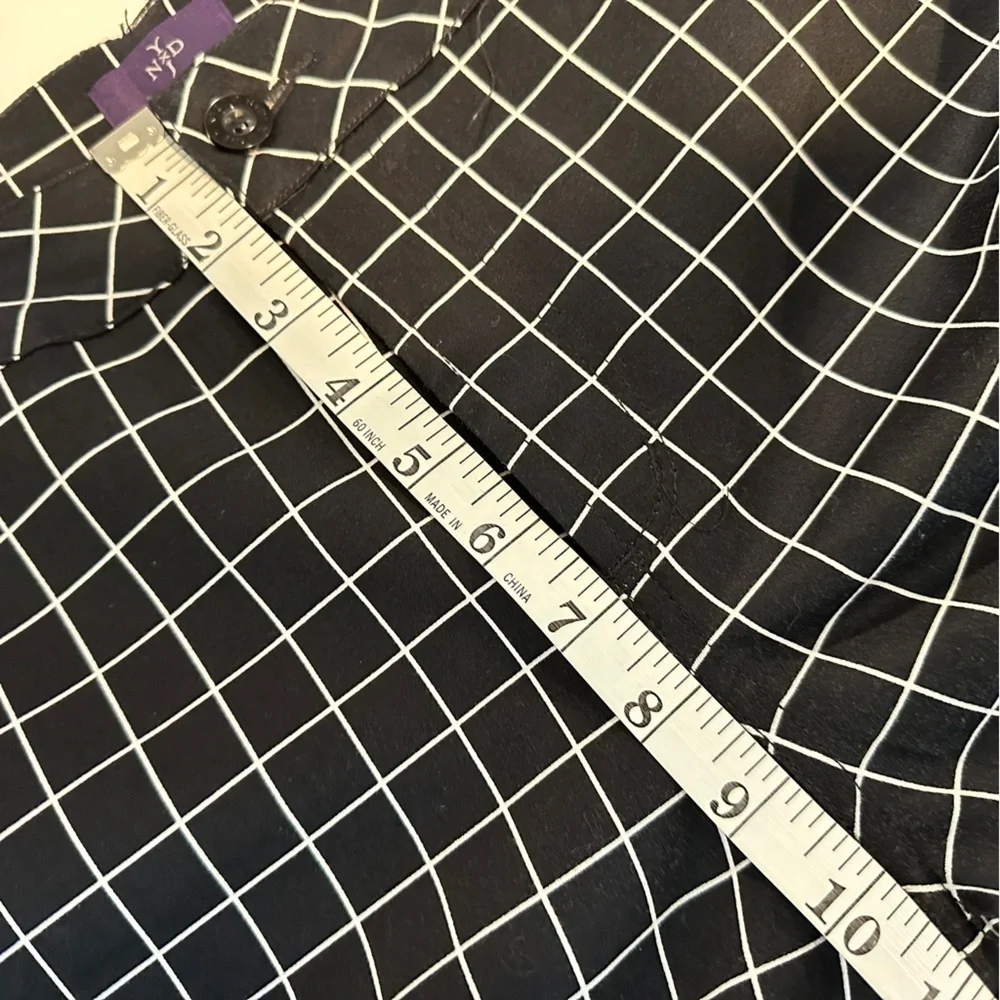 NYDJ Black and White Grid Check‎ Trousers w some stretch 10